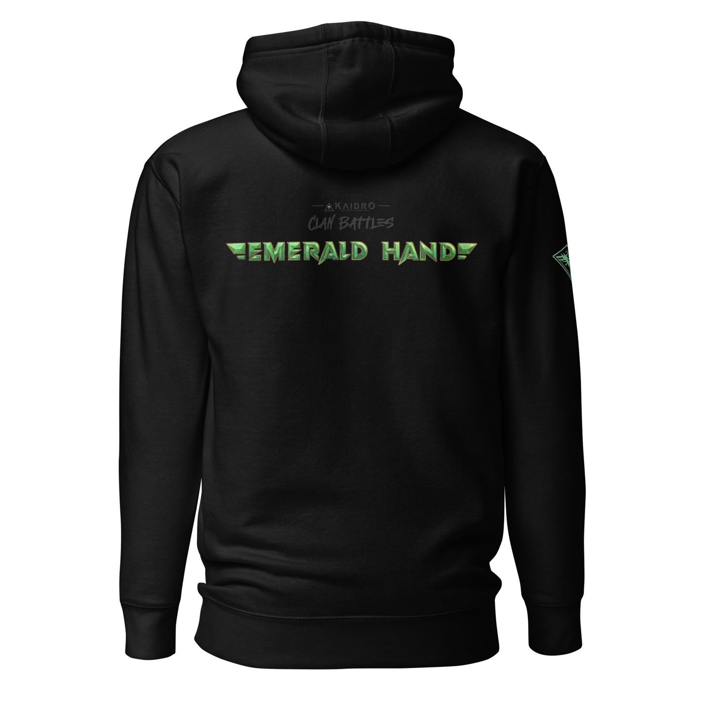 Emerald Hand Clan Head Small Logo Hoodie
