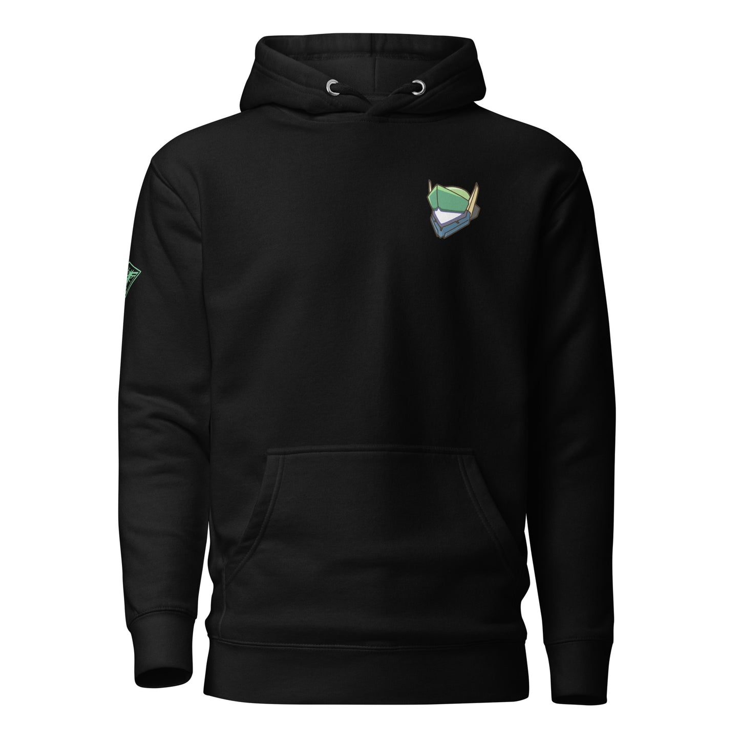 Emerald Hand Clan Head Small Logo Hoodie
